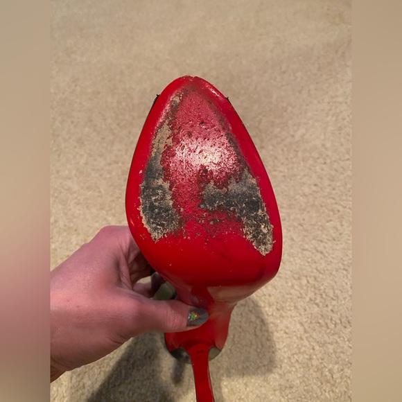 Christian Louboutin Patent Leather Slingback Pumps - Picture 6 of 11